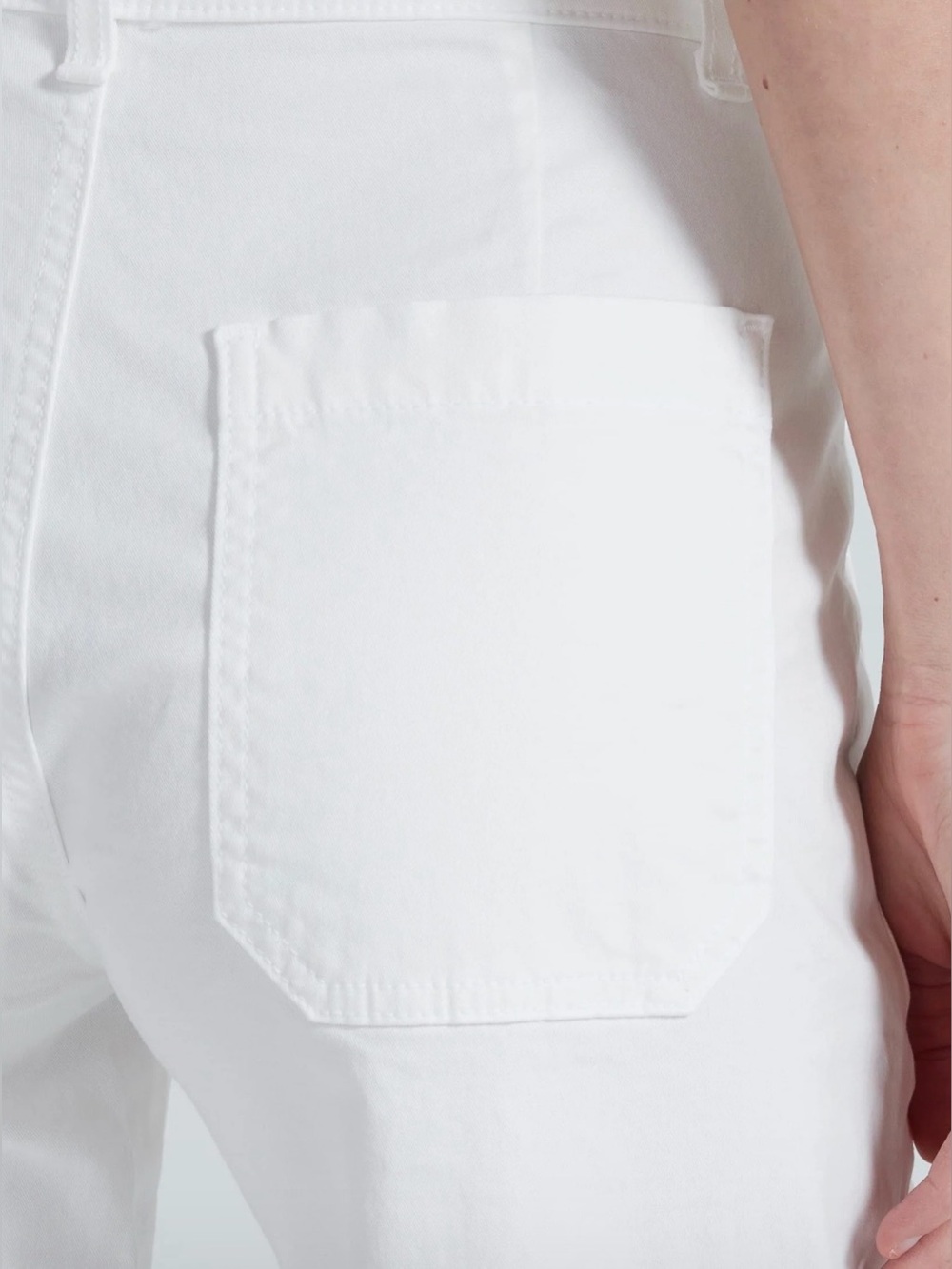 ASKKNY White Sailor Wide-Leg High-Rise Pants Front Pockets Size 27 - Picture 6 of 6